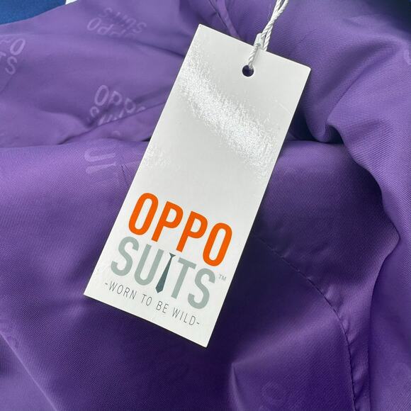 OPPOSUITS Blazer Mens 38R NWT Blue White Stars USA July 4 Jacket Sport Coat Prom - Picture 5 of 10